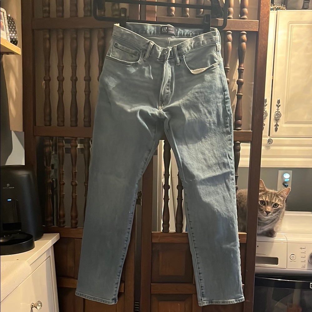 GAP Blue Slim Jeans with Distressed Vintage Appeal